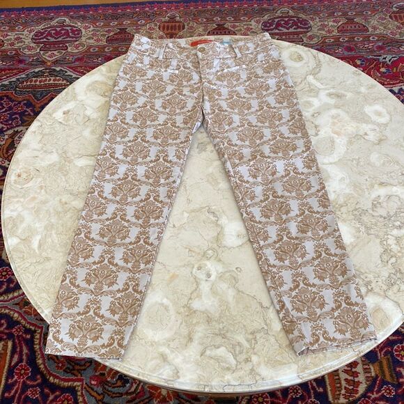 Anthropologie Cartonnier Charlie Ankle Slim Pants Brocade - Picture 3 of 8